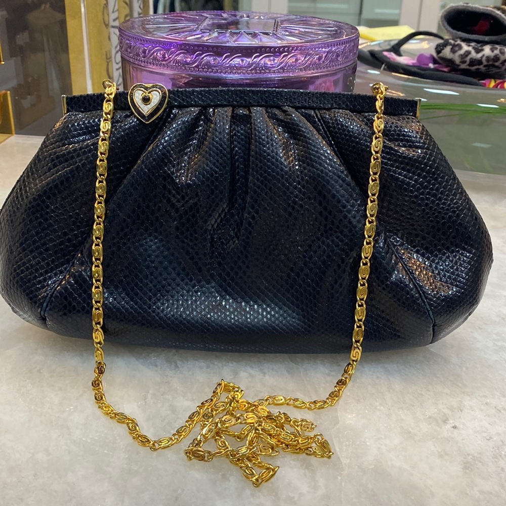 Judith Lieberman clutch with chain